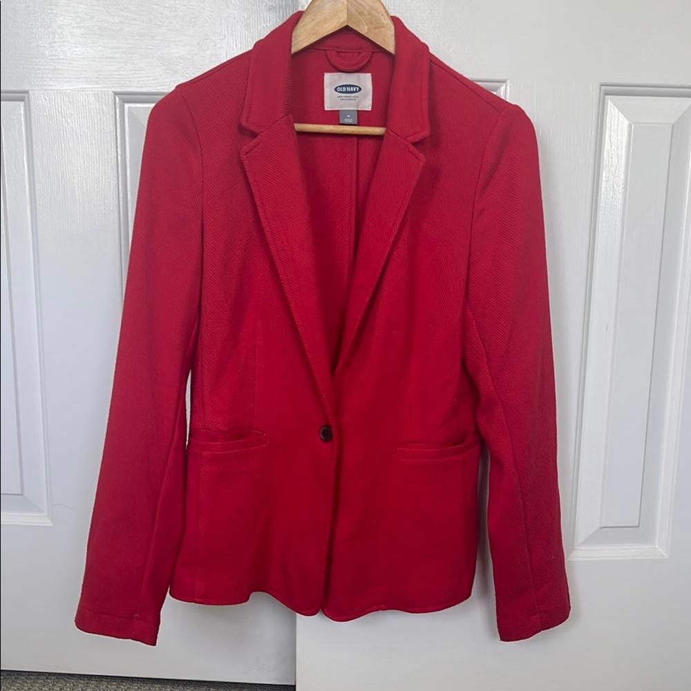 Red Blazer Classic Suit Jacket
